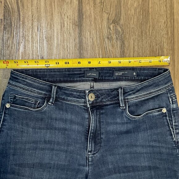 J Jill Jeans Womens Size 8 Blue Authentic Fit Slim Ankle Distressed Preppy - Picture 7 of 8